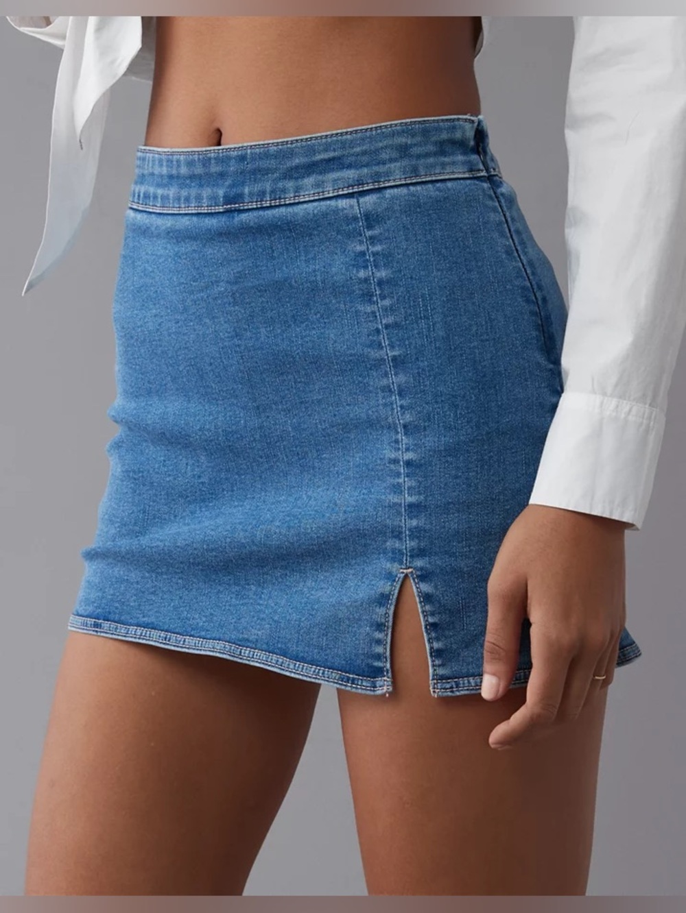 American Eagle Next Level Denim Mini Skort
